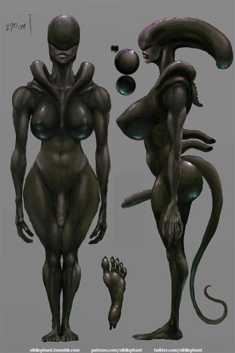 rule 34 alien alien franchise dickgirl futanari intersex model sheet nihilophant xenomorph