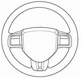 Car Steering Wheel Drawing Badge Care Senior Patents sketch template