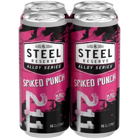 steel reserve alloy series spiked punch flavored malt beverage  cans