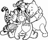 Pooh Winnie Coloring Pages Friends Wecoloringpage Loved Piglet Rocks Cartoon Flowers sketch template