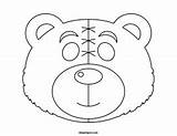 Bear Mask Teddy Printable Masks Color Maskspot Coloring Paper Choose Board sketch template