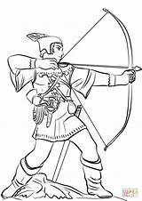 Robin Hood Coloring Pages Statue Printable Nottingham Arrow Kingdom United Castle Shooting Supercoloring Drawing Dot sketch template