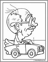 Grandpa Coloring Fathers Pages Father Printable Dad Print Colorwithfuzzy Colouring Color Kids Granddad Driving Car Getcolorings Getdrawings sketch template