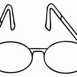 Coloring Pages Eyeglasses Simple Color sketch template