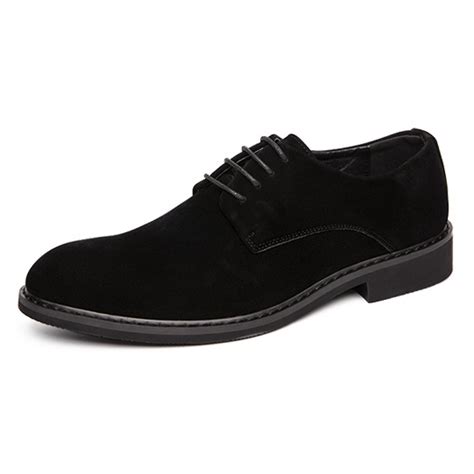 black suede mens business prom oxfords flats dress shoes