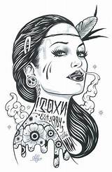 Isaac Coloriage Dessin Tattoed Chicano Visage Tatouage Tatoo Lowrider Déesse Sooo Tatted Kiddo Fromupnorth Unknown sketch template
