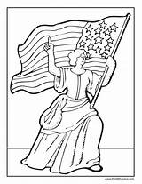 Flag Coloring Pages Printable Ross Betsy Usa Lady Flags Kids sketch template
