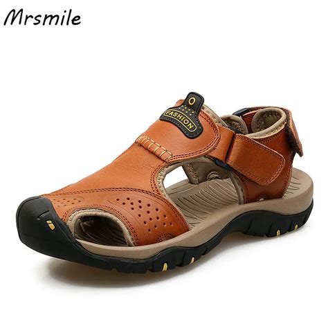size sandals men genuine leather sandals men anti slip comfortable