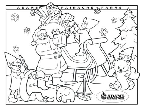 christmas coloring contest  adams fairacre farms