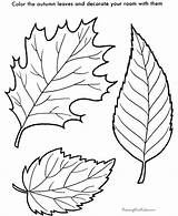 Tree Leaf Coloring Print Color Pages Leaves sketch template