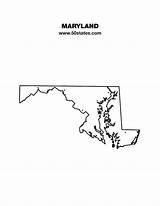 Maryland Map 50states Outline State Blank Md Maps Printable States Find sketch template