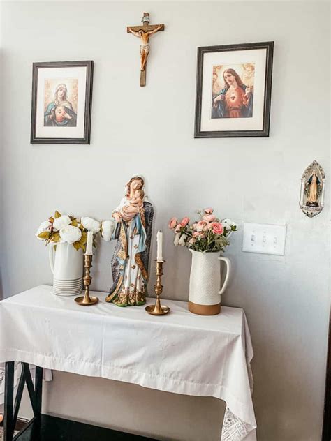 catholic home altar set  joyfully domestic