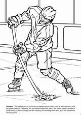 Hockey Coloring Pages Goalie Puck Stick Printable Ice Player Print Drawing Mcdavid Sports Connor Sheets Nhl Book Publications Dover Doverpublications sketch template