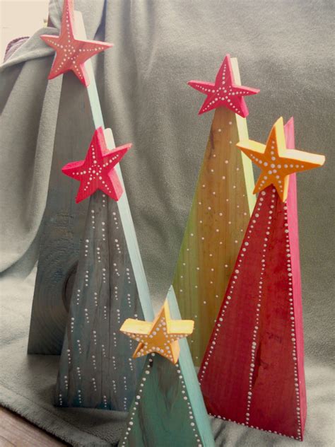 primitive rustic wooden christmas tree  star reclaimed