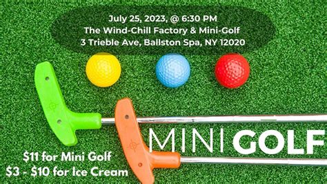 youth event mini golf ice cream  wind chill factory mini golf