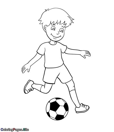 boy  kicking  soccer ball coloring page coloring pages coloring