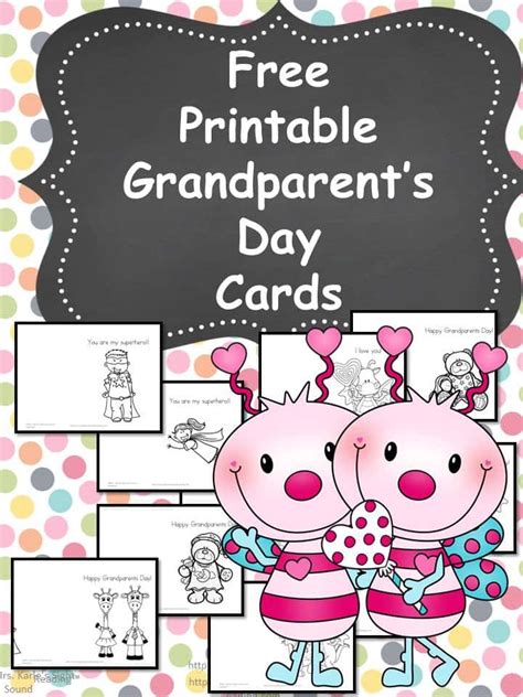 grandparents day cards classroom freebies
