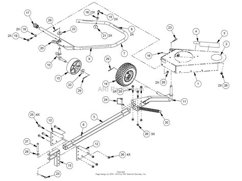 dr power yard trimmer ser   current parts diagram  frame tow bar