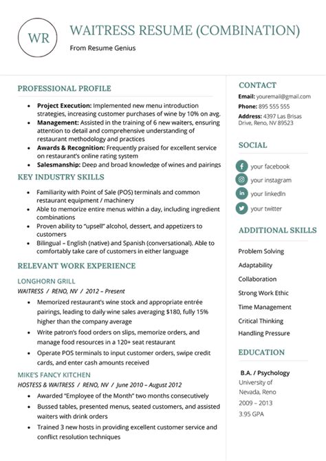 combination resume examples templates writing guide pertaining