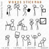 Stick Figure Clipart People Business Clip Figures Work Drawings Etsy Sticks Businessman Man Drawing Stickman Personal Use Commercial Couple Turn sketch template