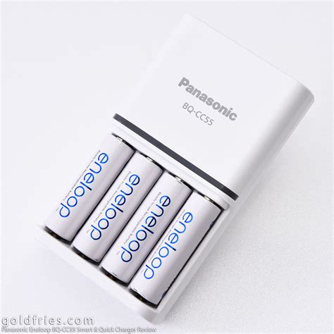 Panasonic Eneloop Bq Cc55 Quick Charger 4x Nimh Aa 2500 Mah Batteries