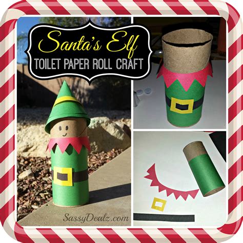 santas elf toilet paper roll craft  kids crafty morning