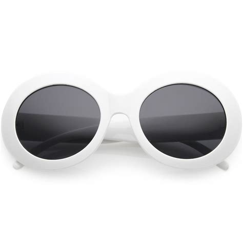 sunglass la large oversize chunky oval sunglasses wide arms neutral