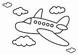 Coloring Airplane Pages Kids Easy Drawing Airplanes Plane Simple Drawings sketch template