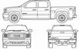 Gmc Sierra Blueprints Clipart Truck Pickup 1998 Car Blueprint Pick Vector Drawings Cliparts Outlines Vehicle Model Templates Clip sketch template