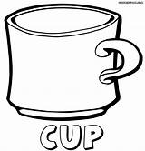 Cup Coloring Pages Colorings Print sketch template
