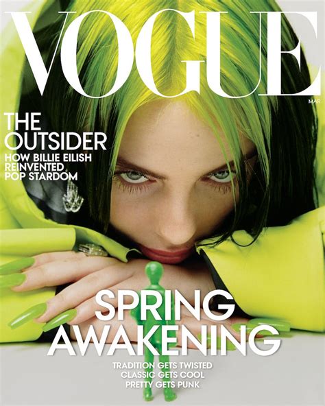 vogue magazine march  billie eilish cover yourcelebritymagazines