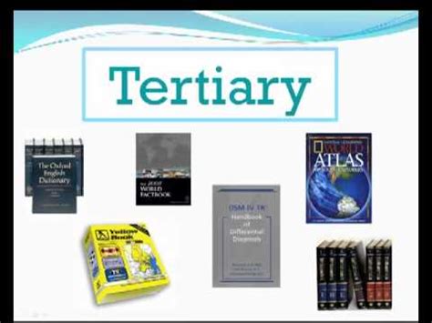 primary secondary tertiary sources youtube