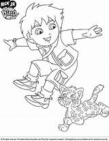 Go Diego Coloring Pages Kids Library Sheets Cartoons Popular Coloringhome sketch template