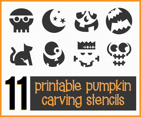 easy  printable pumpkin carving stencils