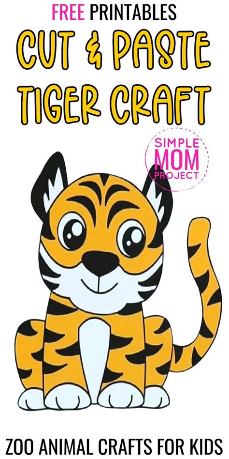 printable tiger craft template tiger crafts kids crafts