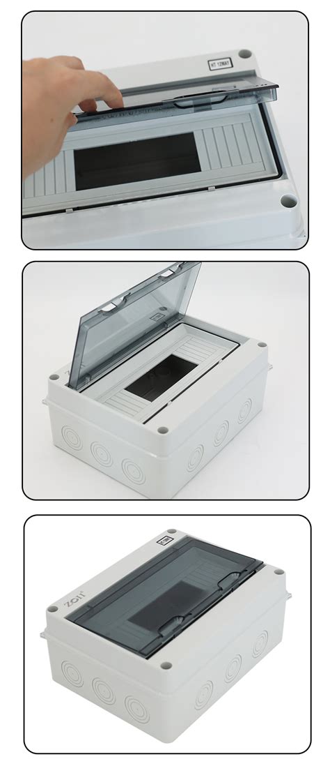 zoii abs plastic junction wire box ht series   electrical power mcb
