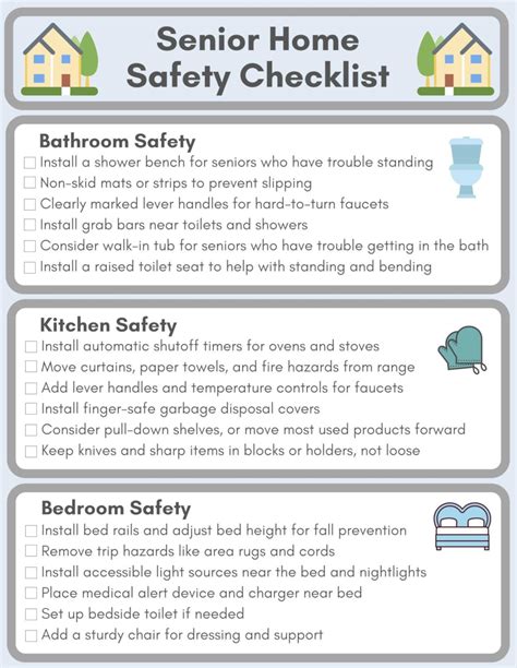 senior home safety checklist koinonia senior care