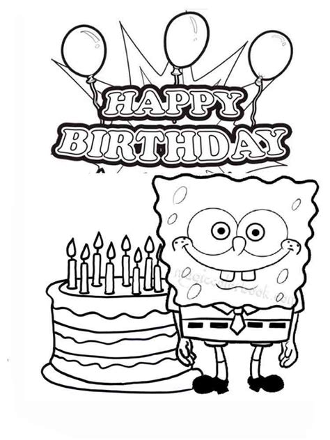printable happy birthday coloring pages coloring pages birthday card