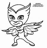 Pj Coloring Masks Pages Owlette Kids sketch template