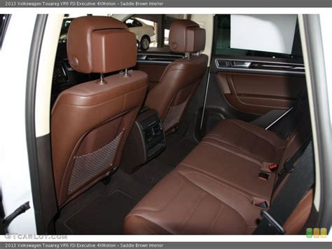 saddle brown interior rear seat    volkswagen touareg vr fsi executive xmotion