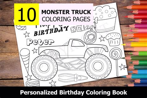 happy birthday truck coloring page