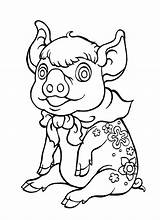 Colouring Zodiac Animal Pages Chinese Coloring Sheets Kiddycharts Rabbit Fancy Looking Super Next Pig sketch template