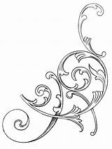 Scroll Clipart Work Clip Scrollwork Line Clipground sketch template