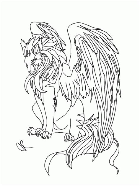 winged wolf coloring pages unleash  creativity