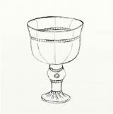 Goblet Clipart Drawing Draw Sketch Cliparts I365art Tag Library Stemware Champagne sketch template