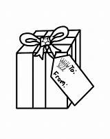 Present Christmas Pages Coloring Printable Color Getcolorings sketch template