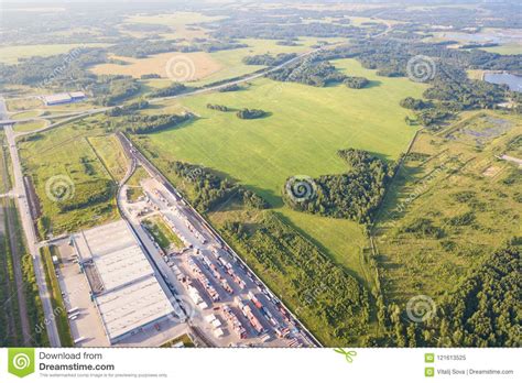 helicopter drone shot village  road stock image image  property agriculture