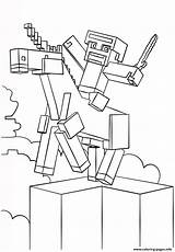 Minecraft Coloring Pages Golem Iron Getdrawings sketch template