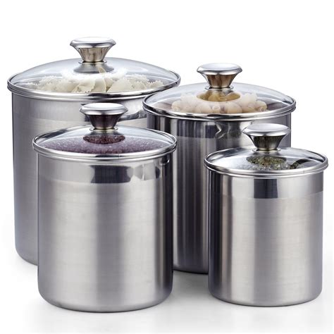 stainless canister sets  kitchen counter  life
