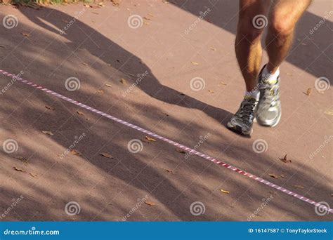 runner crossing  finish  stock image image